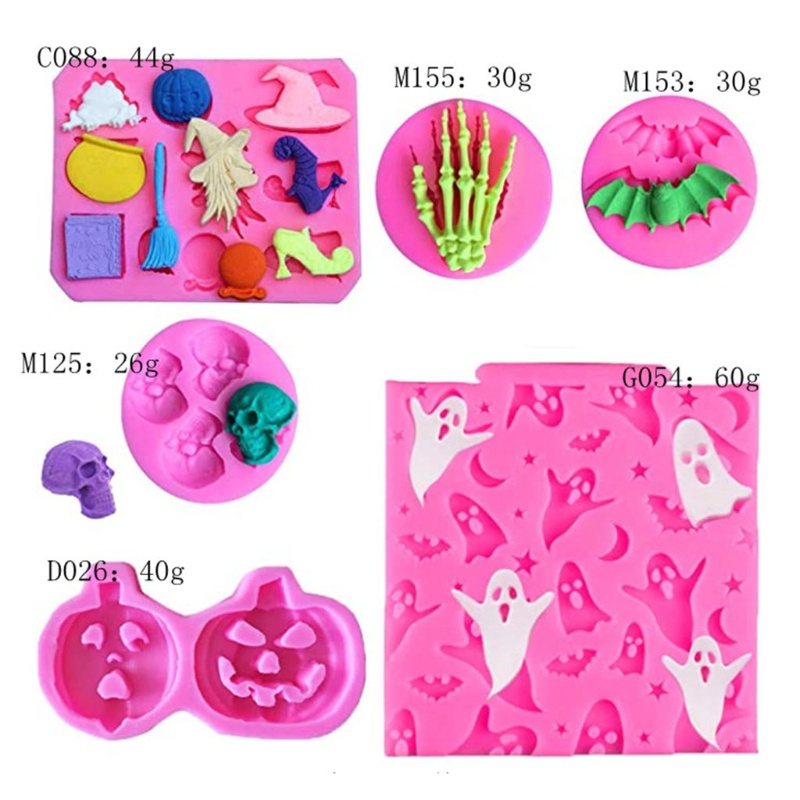 6 Pcs Cetakan Kue Bahan Silikon Untuk Dekorasi Pesta Halloween