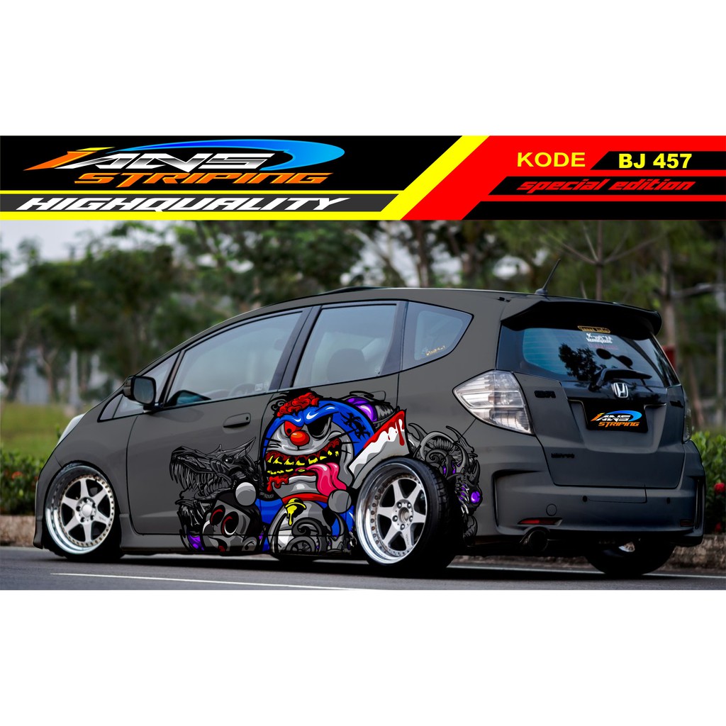 DECAL STICKER MOBIL JAZZ, SIGRA, SWIFT, YARIS, BRIO / VARIASI STICKER MOBIL / DECAL MOBIL / STIKER