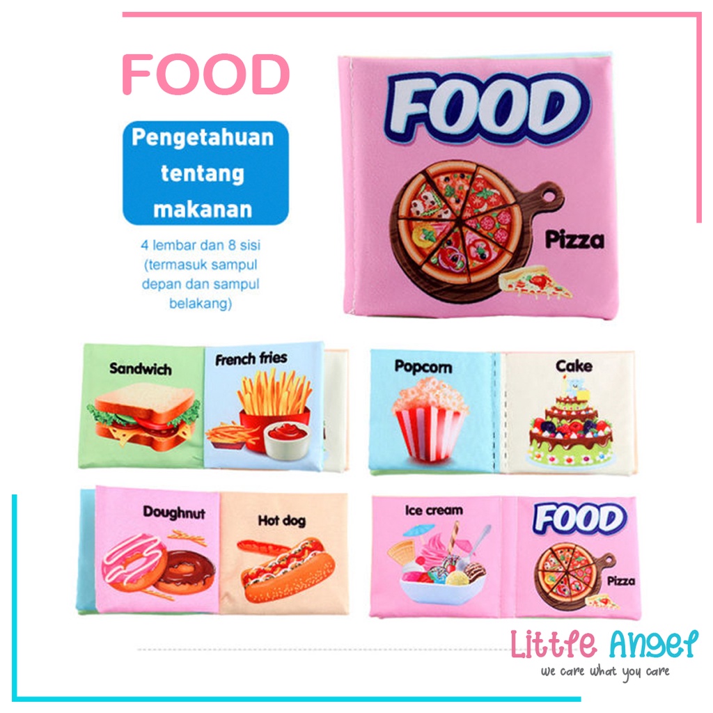 BUKU KAIN EDUKASI ANAK Buku Bantal Bayi Mainan Edukasi Karakter Anak Balita Belajar Cerita Gambar Edukatif Cloth Education