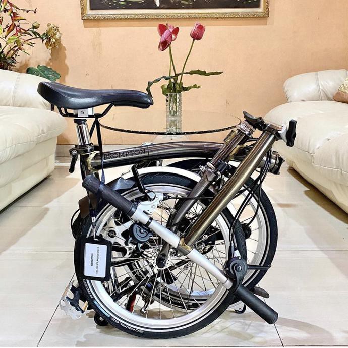 brompton sepeda lipat s6l rare color original likenew mulus