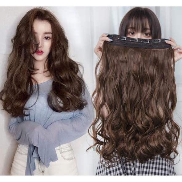 50cm Wig / Rambut Palsu Model Keriting Gelombang Gaya Korea untuk Wanita