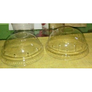 Dome Lid / Tutup Gelas Plastik PET Cembung ukuran 12oz, 14oz dan 16oz