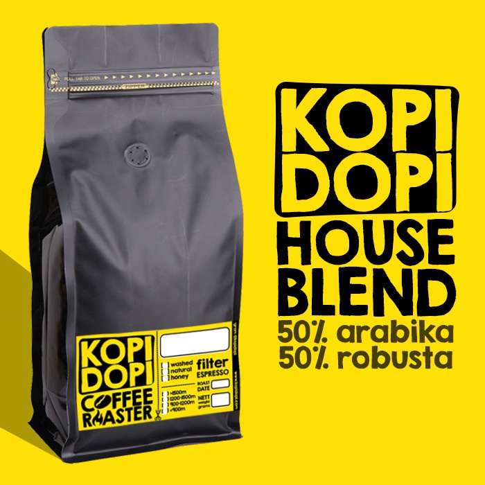 

DISKON - (BISA COD) HOUSE BLEND Espresso Es Kopi Susu 50 50 Arabika Robusta Lampung 1kg - Biji Utuh