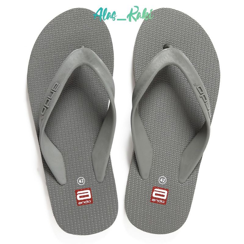 Sandal Ando Hawai Pria - Abu Tua ORIGINAL /SandalAndoOriginal/SandalJepitPria/Ando