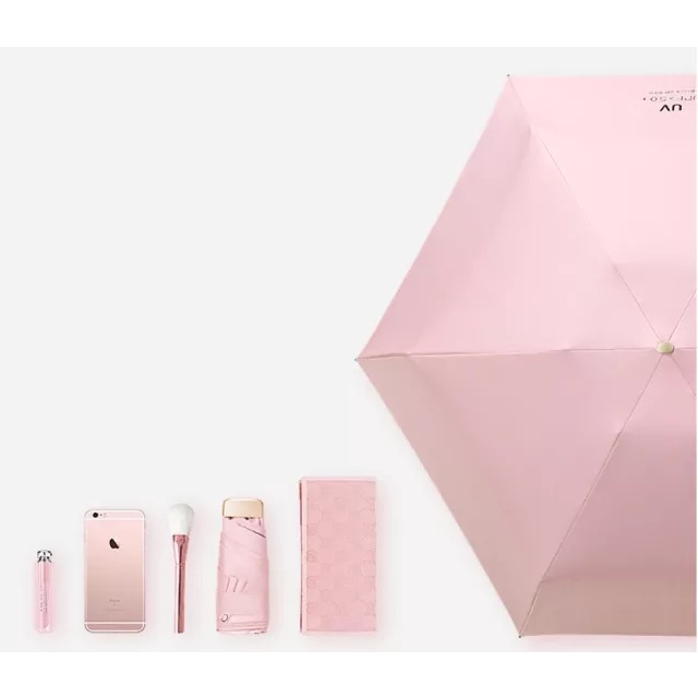 PAYUNG LIPAT MINI CANTIK ANTI UV (UPF 50+) PAYUNG LIPAT KECIL PRAKTIS PORTABLE WATERPROOF MINI UMBRELLA