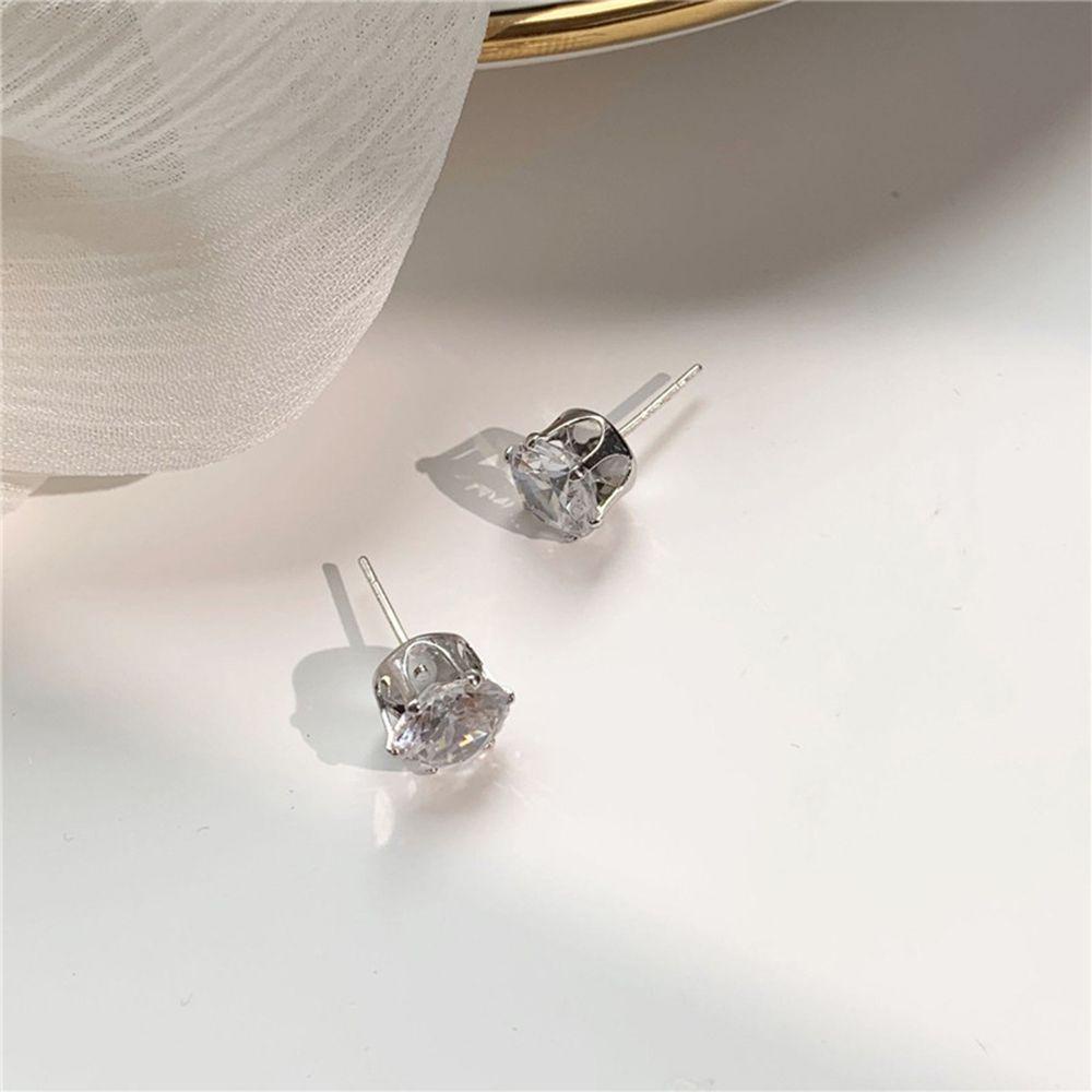 Mxbeauty Zirkon Anting Pejantan Elegan Halus Hadiah Fashion Gadis Sederhana Gaya Korea Anting