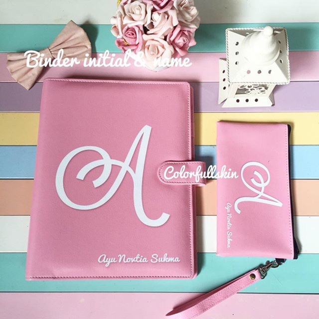 

binder initial and name (bisa ganti warna & tulisan)