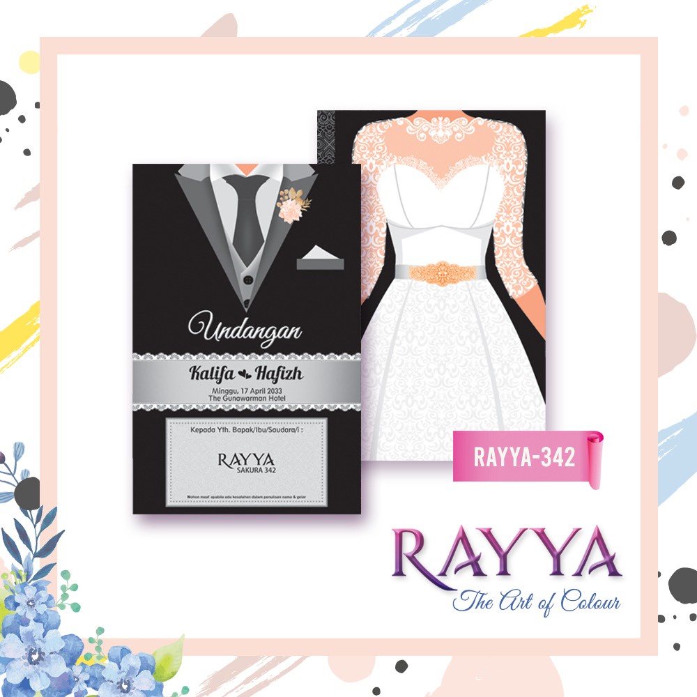 Rayya 342 | Blangko Undangan | Undangan Kosongan (Free File Setting Corel)