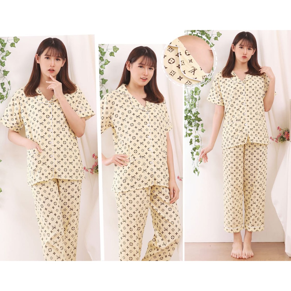 Setelan Piyama Premium Baju Tidur Motif SLEEP WEAR Pijamas Termurah!!