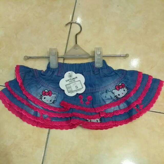 Rok levis hello Kitty anak perempuan uk 1-6