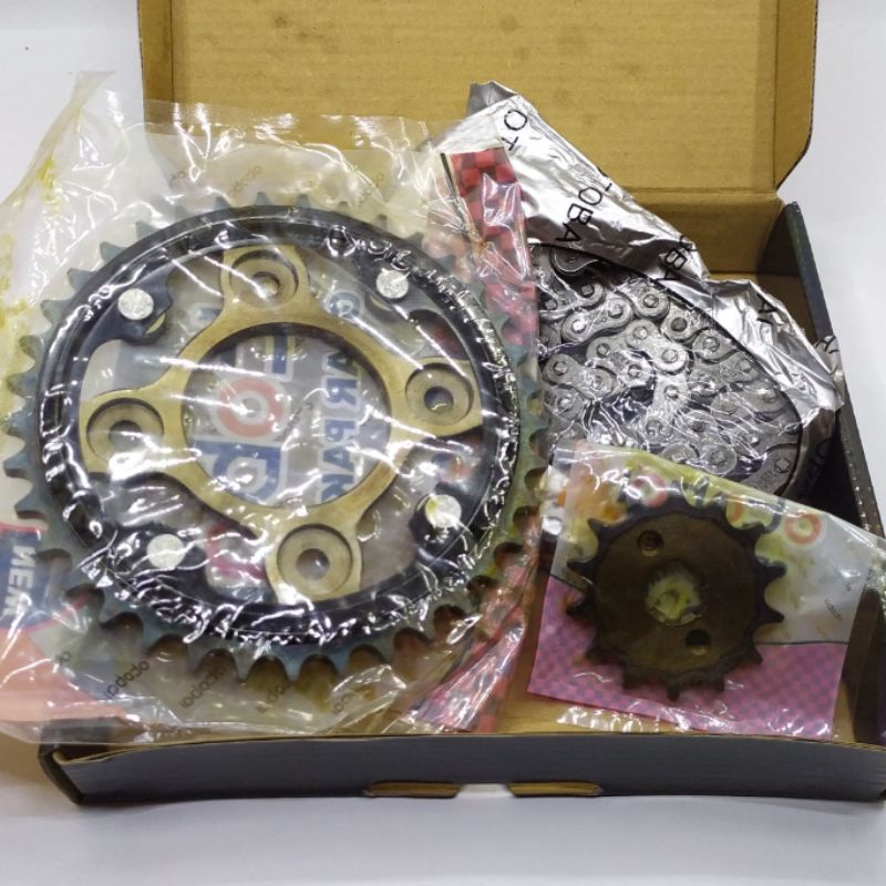 Otobai Gear Paket Revo Absolute, Revo Fit, Blade, Blade New  Gear Depan 14T Gear Belakang Rantai 37T-3