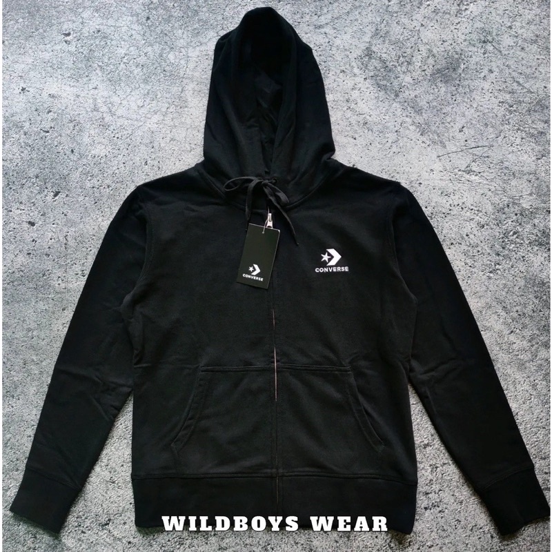 Zipper Hoodie Converse Unisex Black ORIGINAL