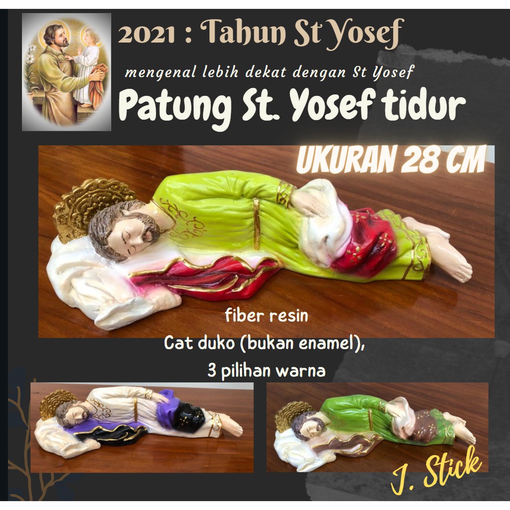 PATUNG ST. YUSUF TIDUR , 28 CM