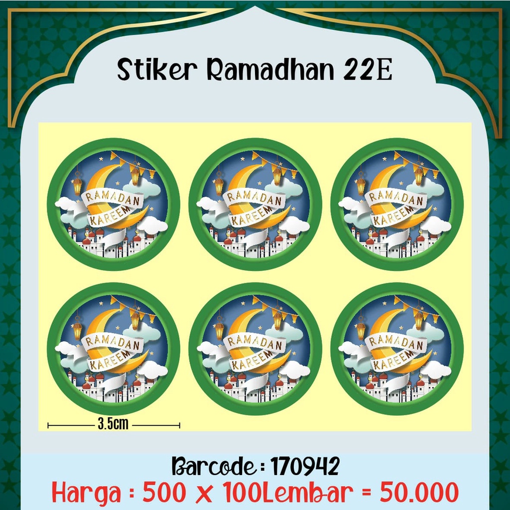 

Stiker Bulat Cutting Sticker Tempelan Toples Kue Parcel Lebaran