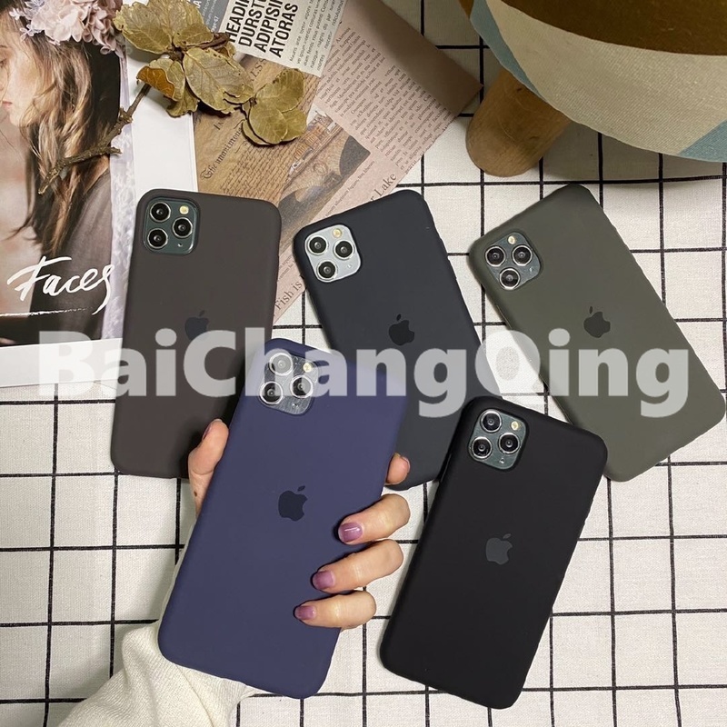 Casing Iphone Se2 2020 Iphone 11 Pro Max 5 6s 7 8 Plus Xr Bahan Silikon Warna Hitam Dan Coklat