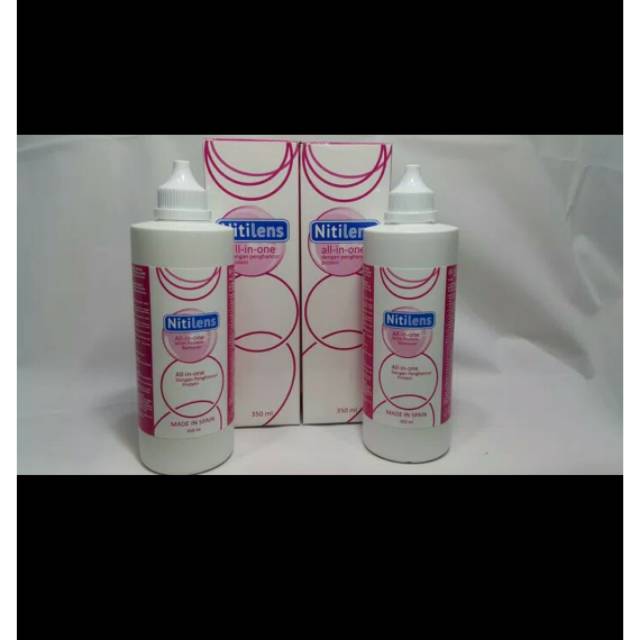 Cairan pembersih softlens Nitilens 350 ml / pencuci softlens Anti bakteri