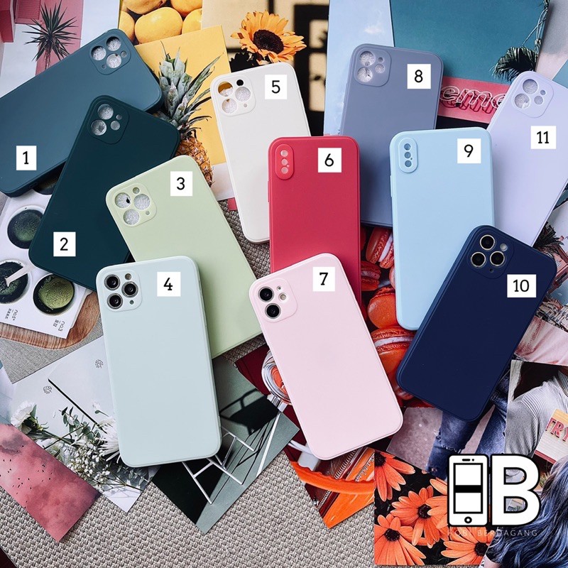 Soft Case Silikon Candy TPU SQUARE EDGE LENS COVER Case iPhone 6 6+ 6S+ 7 7+ 8 8+ X XR XS 11 PRO MAX