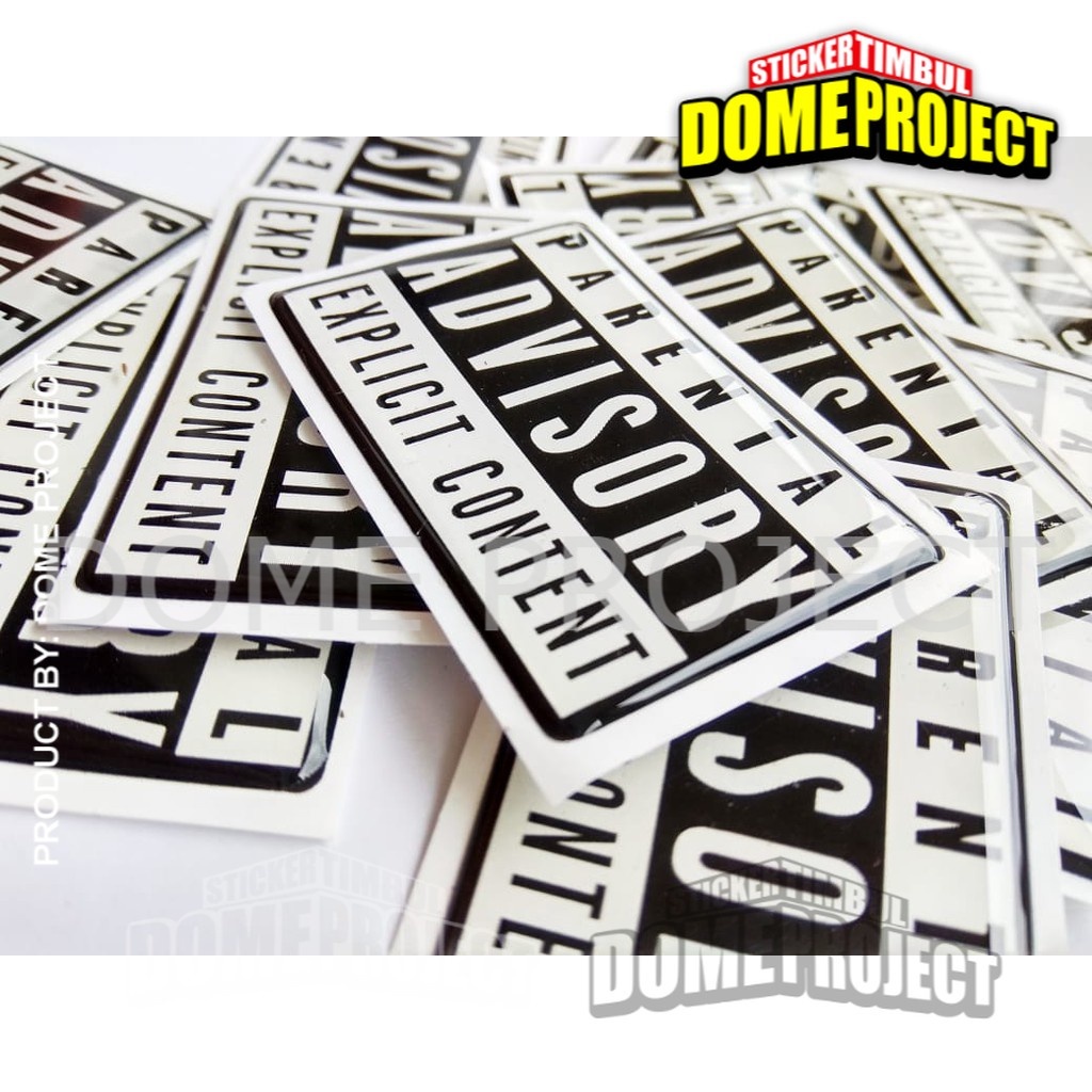 STIKER MOTOR TIMBUL EMBLEM MOTOR KACA MOBIL HELM KOPER EMBLEM 3D LOGO PARENTAL ADVISORY AESTHETIC KEREN WATERPROOF SATUAN