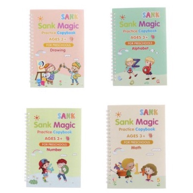 (1 SET = 4PCS) Buku Belajar Mewarnai Anak / Magic Sand Book dan Refill Pen / Pasir Ajaib / Magic Book