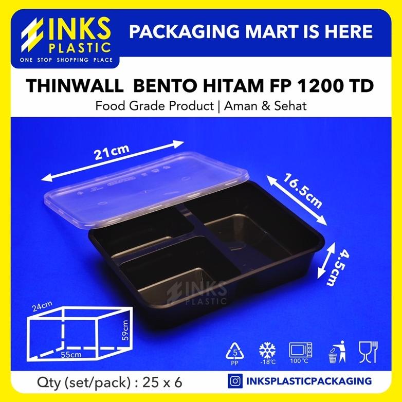 Thinwall Bento Sekat 3 Fp1200Td