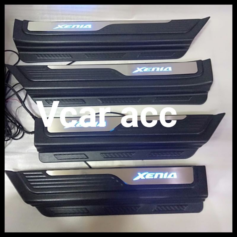 sill plate silplate samping PINTU MOBIL daihatsu all new xenia 2012 sampai 2018 lampu biru 2013 2015 2016 2014 2017