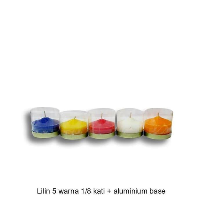 Lilin puja sembahyang pancawarna/ 5 warna 1/8 kati