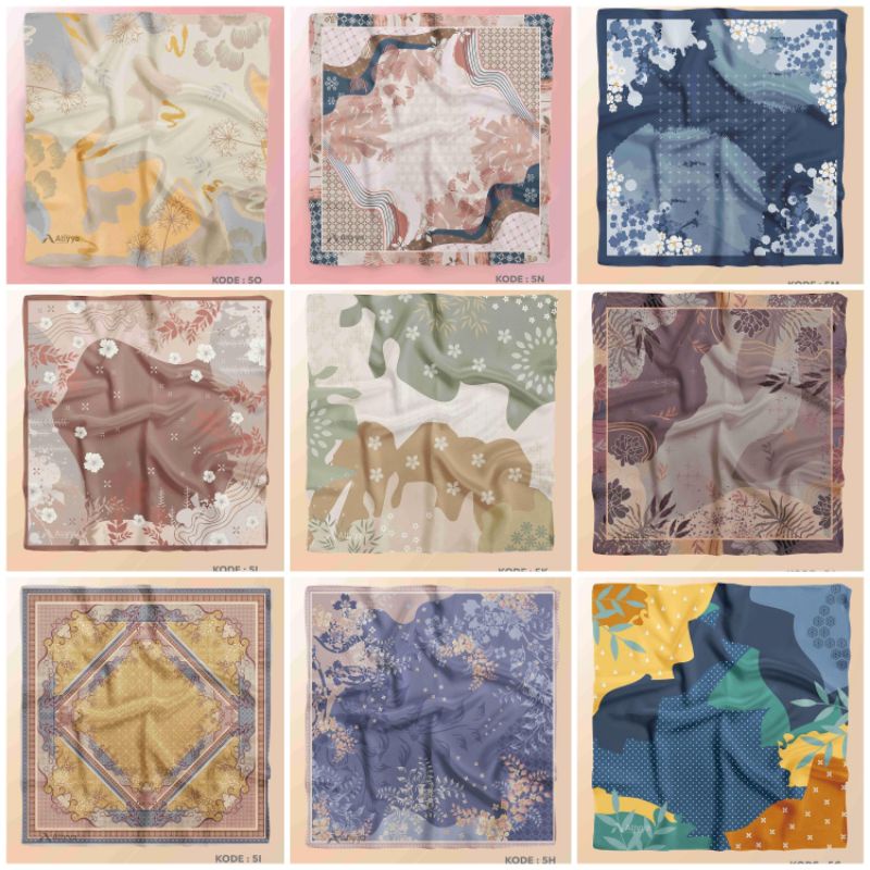 Custom nama logo brand sendiri bahan voal signature jilbab hijab scarf kerudung voal motif printing