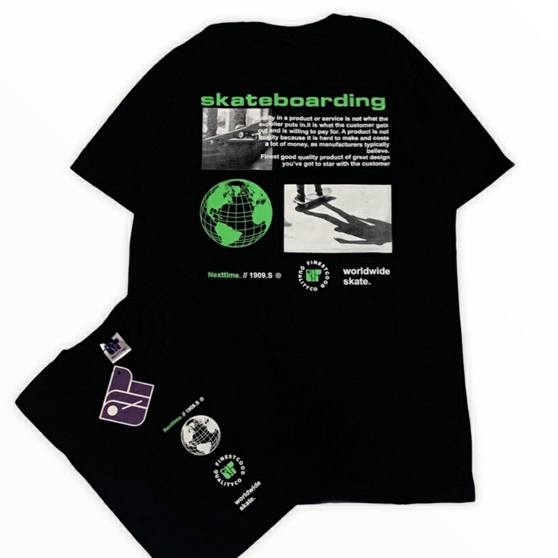 Tshirt Kaos Distro Original Next Time Skeat Boarding Streetwear Murah