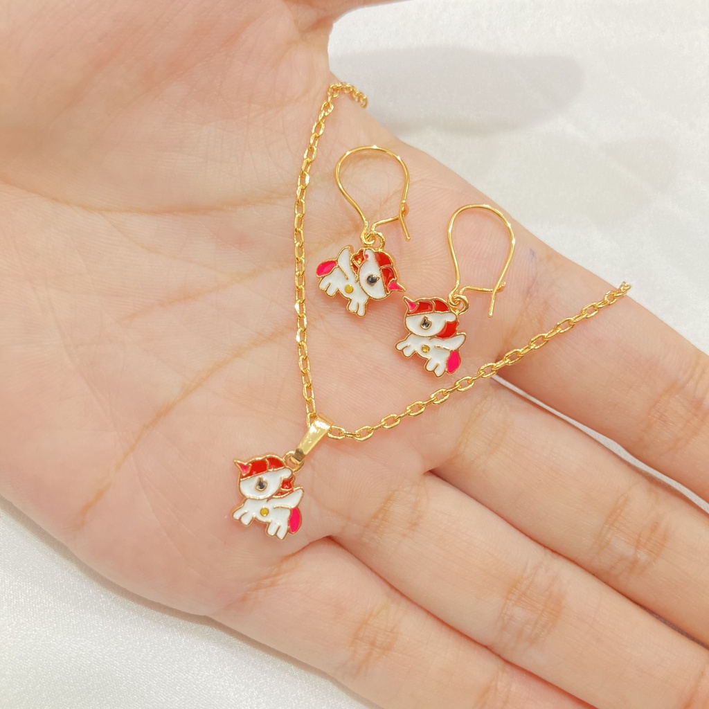 Set Kalung Anak Unicorn Lapis Emas Aksesories Perhiasan Anak SPA-010