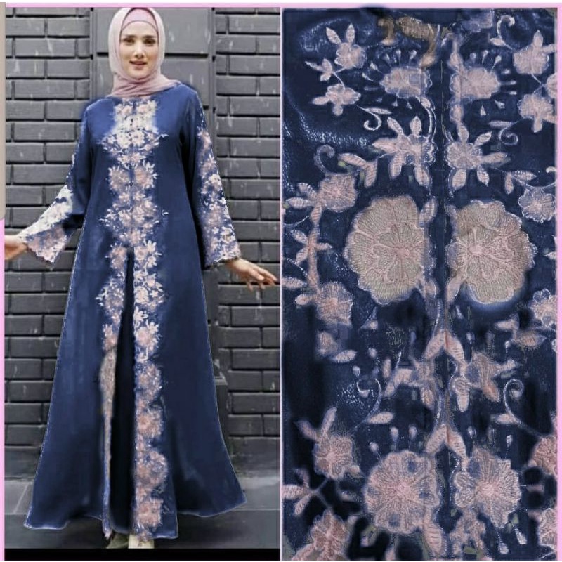 ELONAFASHION /MAXI MULAN BORDIR/MAXI GAMIS WANITA/BAHAN PREMIUM IMPORT QUALITY/BAJU MUSLIMAH/