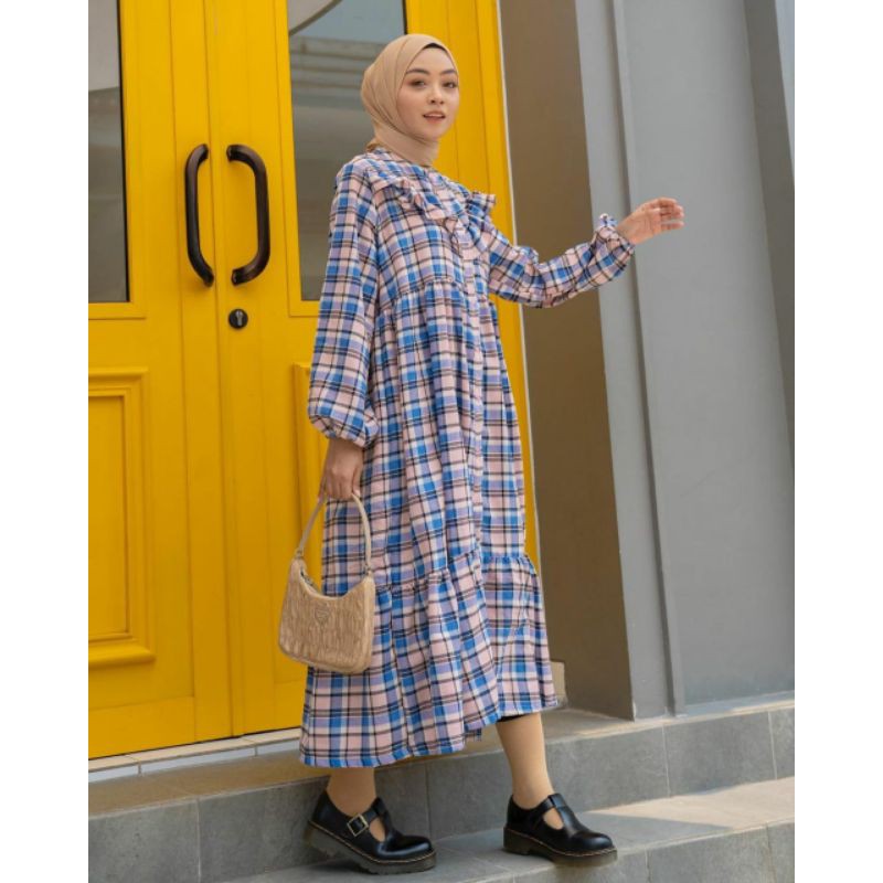 HAYYA PLAID BLUE PINK HAIDEE ORLIN