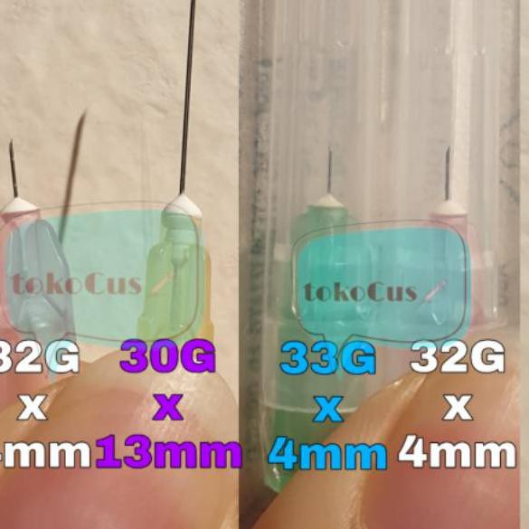 Harga Cashback ECER SATUAN Jarum meso 32g 33g jarum suntik kurus mesotherapy needle jarum kecil 