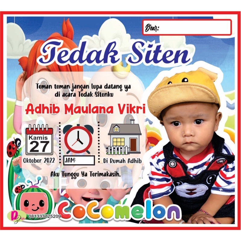 UNDANGAN ULANGTAHUN /TEDAK SITEN