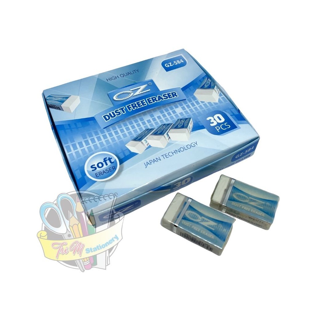 

Oz Penghapus Stip Dust Eraser Putih GZ-584 isi 30 [ BOX ISI 30 ]