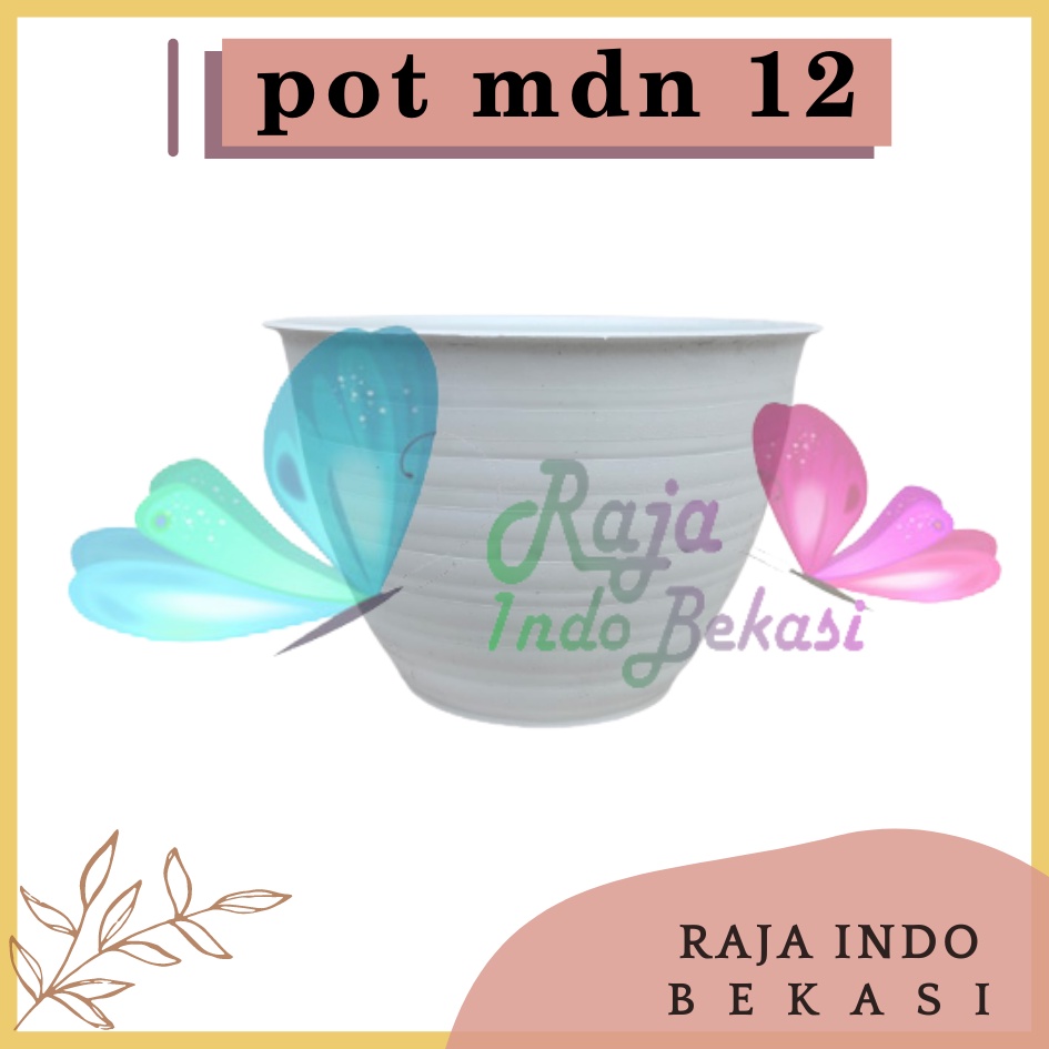 Pot Tawon 12 Putih Pot Tawon Mdn - Pot Plastik 12cm Vas Pot Bunga Tawon Bulat - Pot Bunga Aglonema
