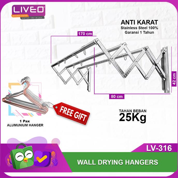Paket Free Gift LV316 x Hanger Alumunium 5pcs