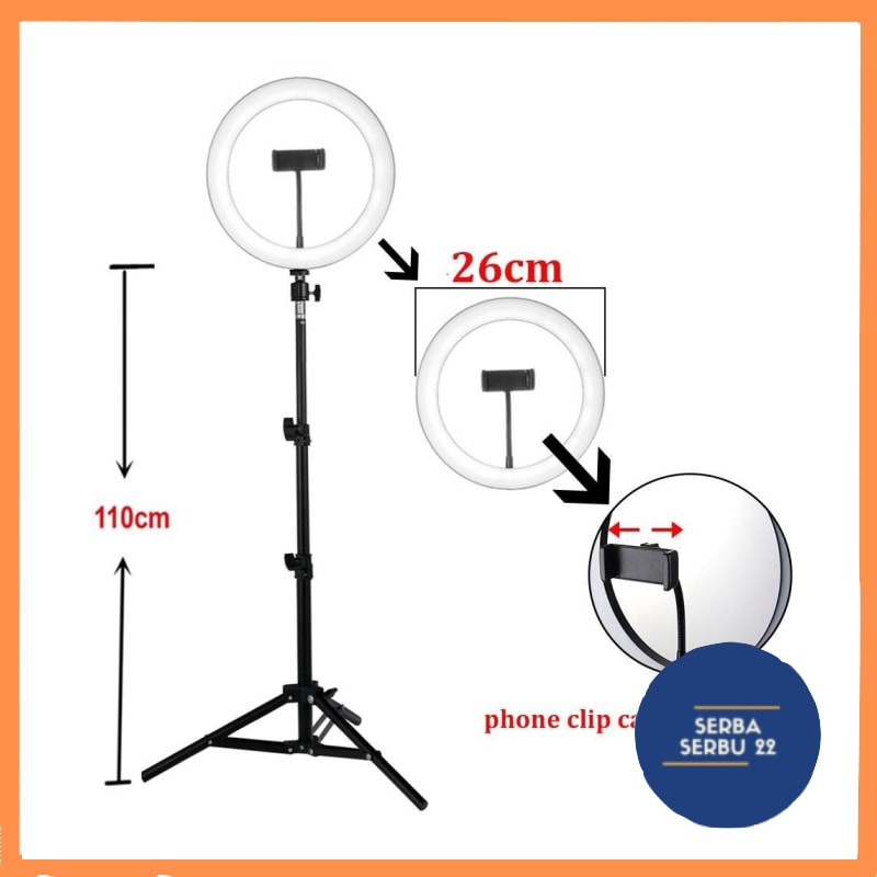 Satu Set Ringlight 33cm Tripod / Lampu Make up + Lampu Makeup Selfie Vlogger Live stream +Tripod[SS]