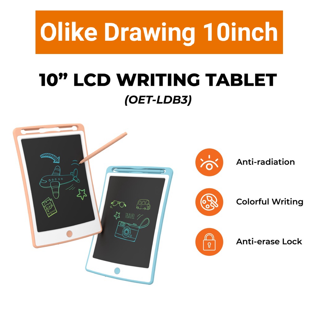 OLIKE LCD WRITING TABLET OET-LDB3 PAPAN TULIS ANAK EDUKASI ANAK PINTAR PAPAN TULIS SEKOLAH ANAK OLIK