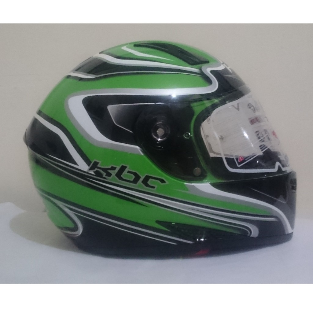 HELM KBC V EURO  FULL FACE GREEN BLACK GREY