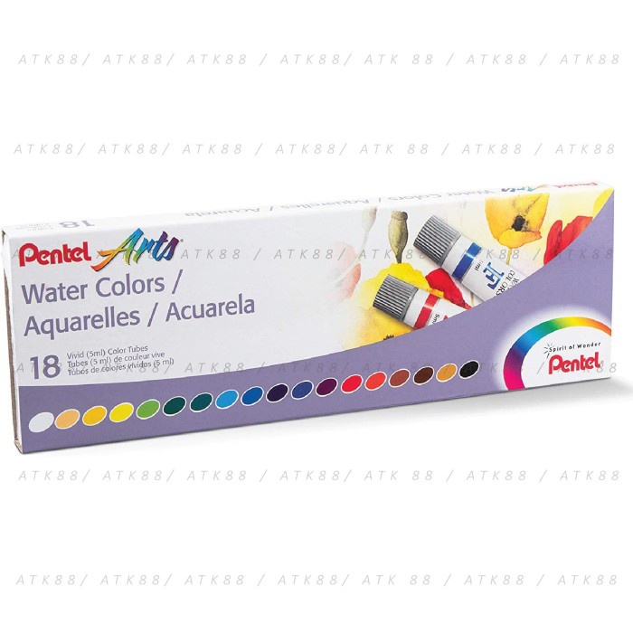 

(TERLARIS) Cat Air Pentel Arts 18 Water Colours (WFRS-18)