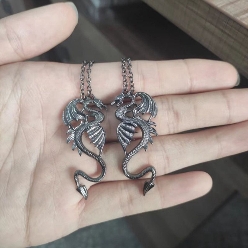 Kalung Liontin Naga Gaya Gothic Untuk Hadiah Valentine