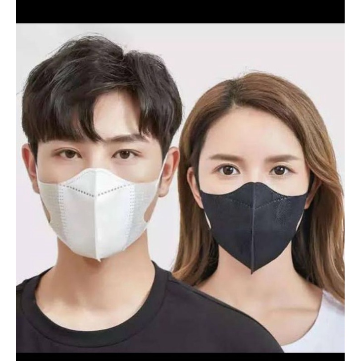 masker duckbill garis