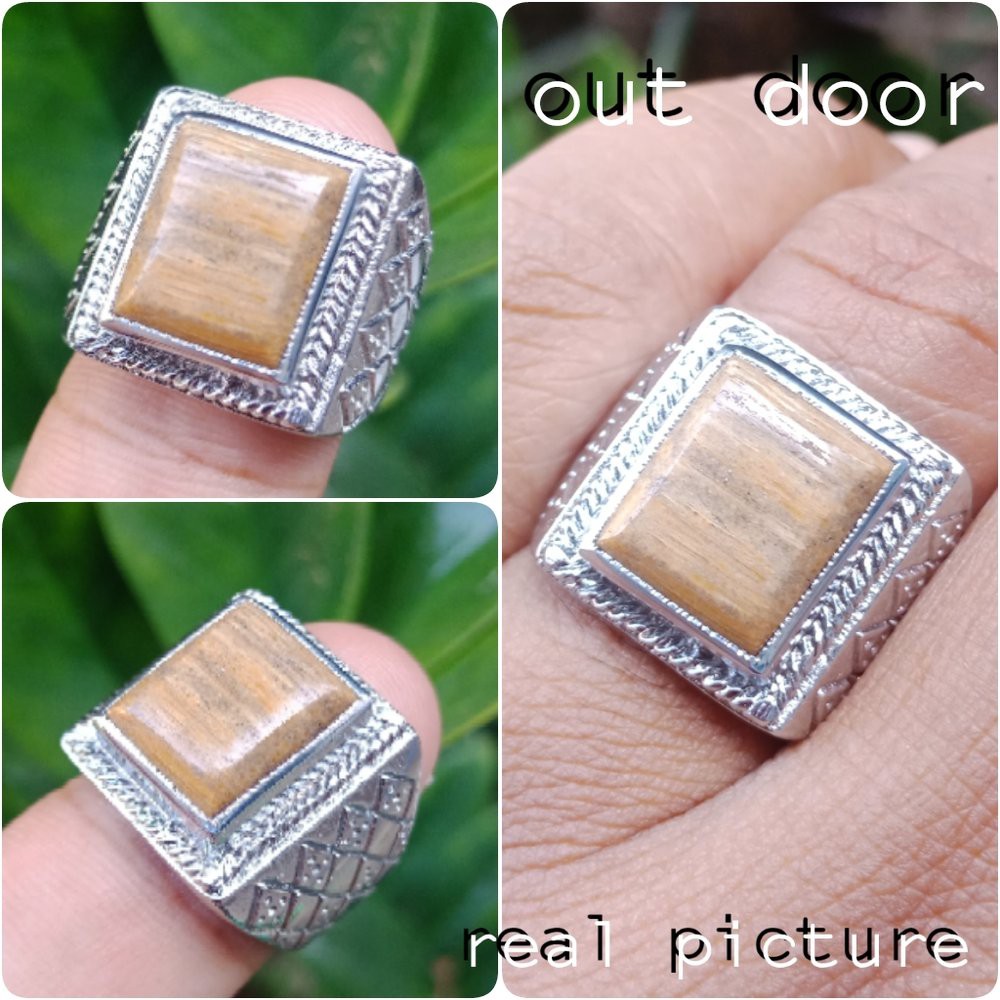 CINCIN BATU FOSIL KAYU DADAP LANGKA