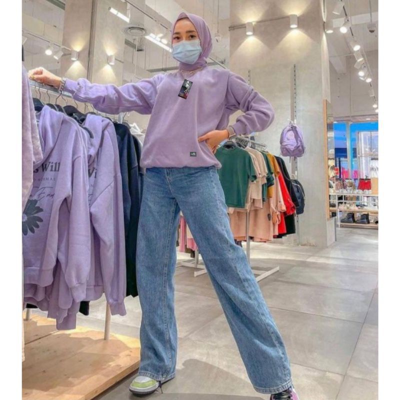 Basic Sweater Polos Fleece-Basic lilac