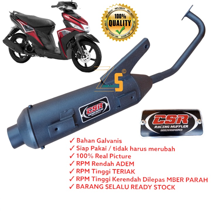 KNALPOT RACING MBER PARAH MERK CSR YAMAHA MIO M3