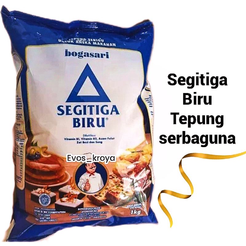 Tepung Terigu Segitiga Biru Protein Tinggi Kemasan Premium 1kg