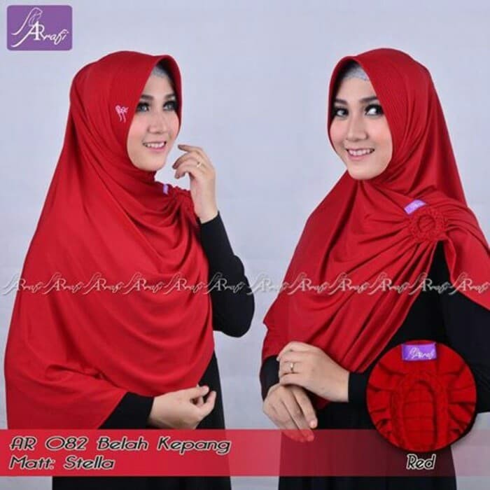 Promo!! Ar 082 Belah Kepang Jilbab Ar Rafi Arrafi Jumbo Busana Muslim Terlaris!!