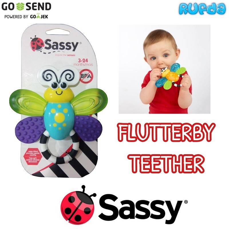 Sassy Flutterby Teether Bayi 3 Bulan + 