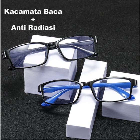 Kacamata Baca Lensa Plus Anti Radiasi +1.00 s/d + 4.00 Kacamata Pria Wanita Reading Glasses 2525 Anti Blue Light