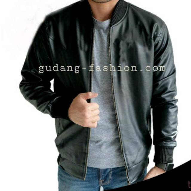 Jaket kulit domba asli pria elegant brownie ARL 034 silver stone RFLA big size